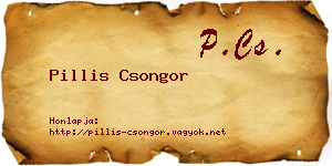 Pillis Csongor névjegykártya