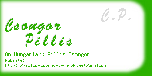 csongor pillis business card